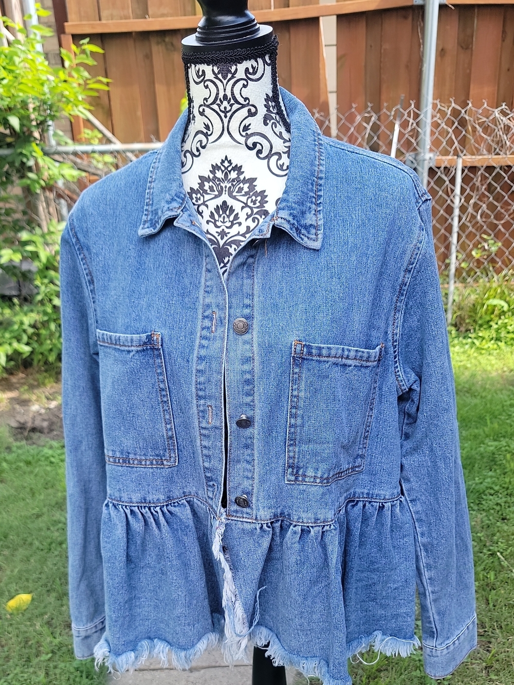Mudpie Denim Jacket - Blue Large Used - Picture 8 of 8